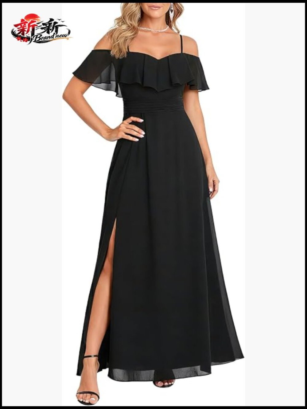 Formal Bridesmaid Wedding Guest Dress Off Shoulder Sleeveless